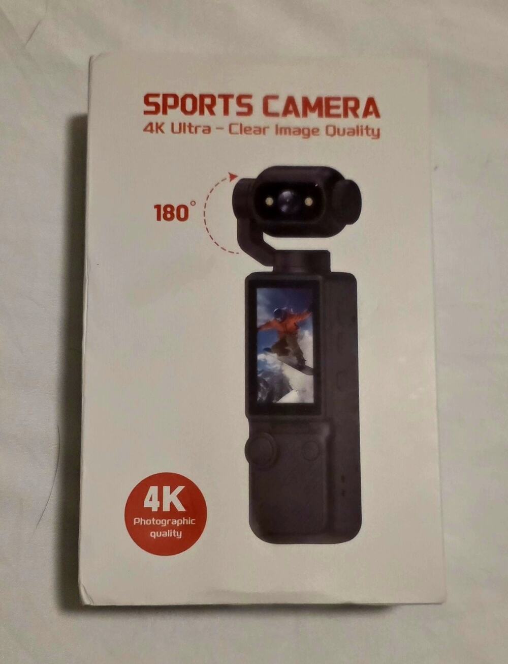 4K Sports Camera Handheld Gimbal 180° Rotating Lens WiFi Night Vision New